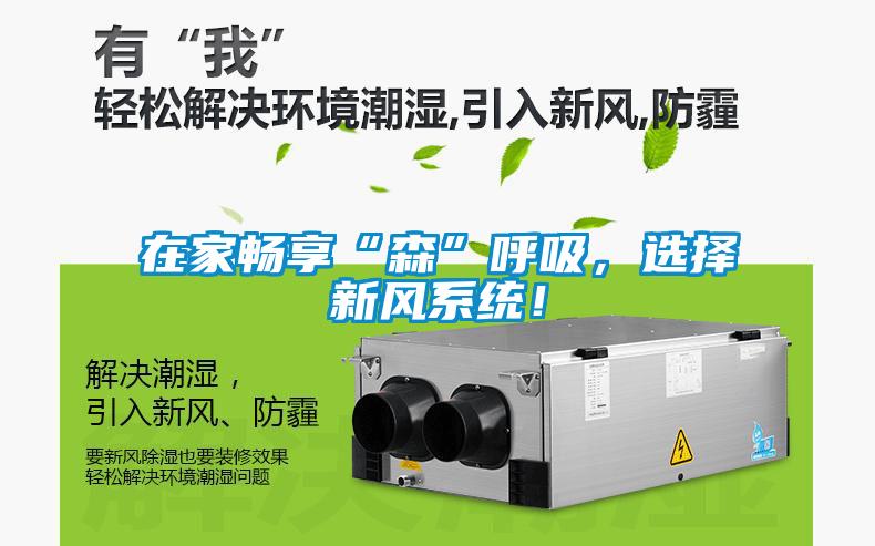 在家畅享“森”呼吸，选择新风系统！