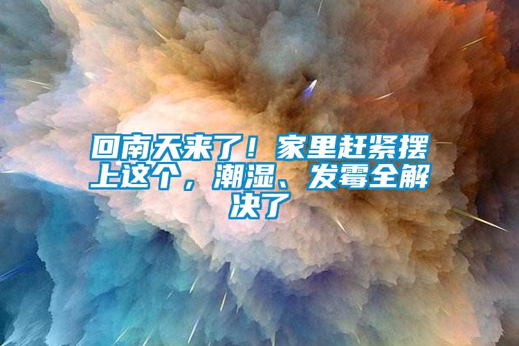 回南天来了！家里赶紧摆上这个，潮湿、发霉全解决了