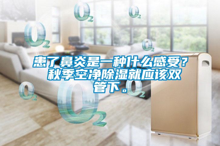 患了鼻炎是一种什么感受？ 秋季空净香蕉福利视频就应该双管下。