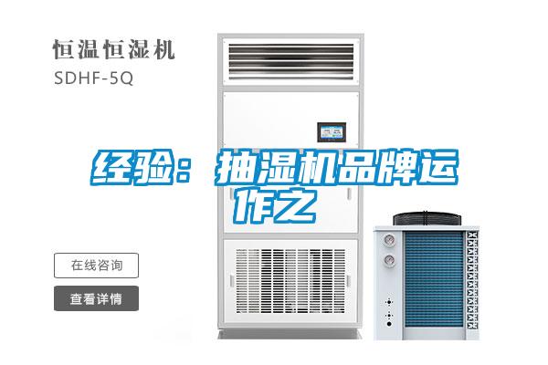 经验：抽湿机品牌运作之