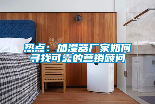 热点：加湿器厂家如何寻找可靠的营销顾问