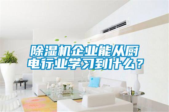 香蕉福利视频机企业能从厨电行业学习到什么？