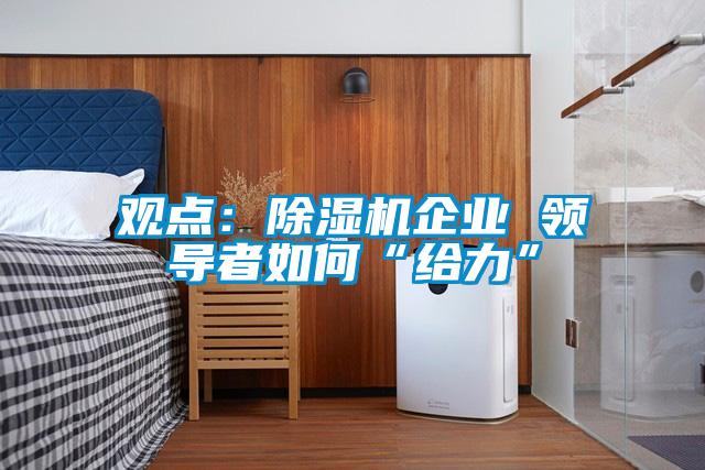 观点：香蕉福利视频机企业 领导者如何“给力”
