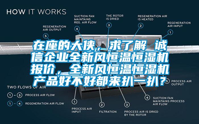 在座的大侠，求了解 诚信企业全新风恒温恒湿机报价，全新风恒温恒湿机产品好不好都来扒一扒？