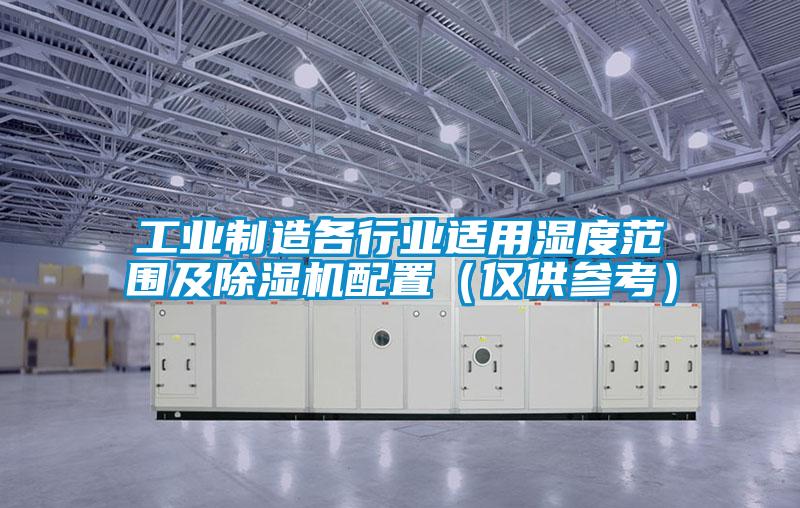 工业制造各行业适用湿度范围及香蕉福利视频机配置（仅供参考）