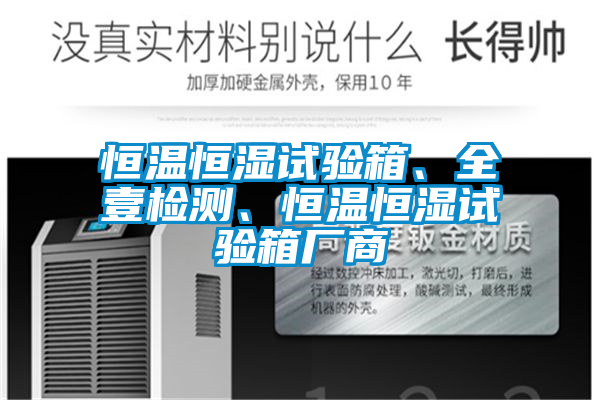 恒温恒湿试验箱、全壹检测、恒温恒湿试验箱厂商