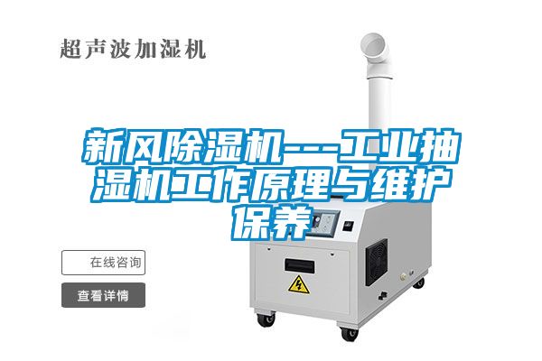 新风香蕉福利视频机---工业抽湿机工作原理与维护保养