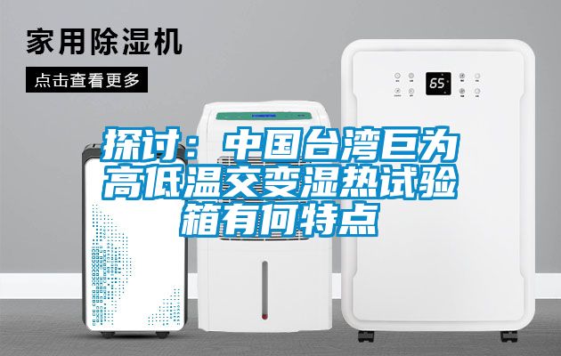 探讨：中国台湾巨为高低温交变湿热试验箱有何特点