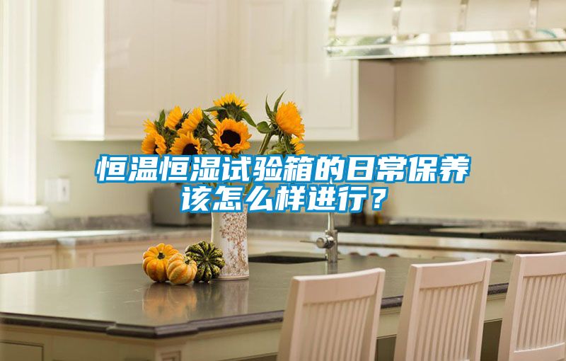 恒温恒湿试验箱的日常保养该怎么样进行？