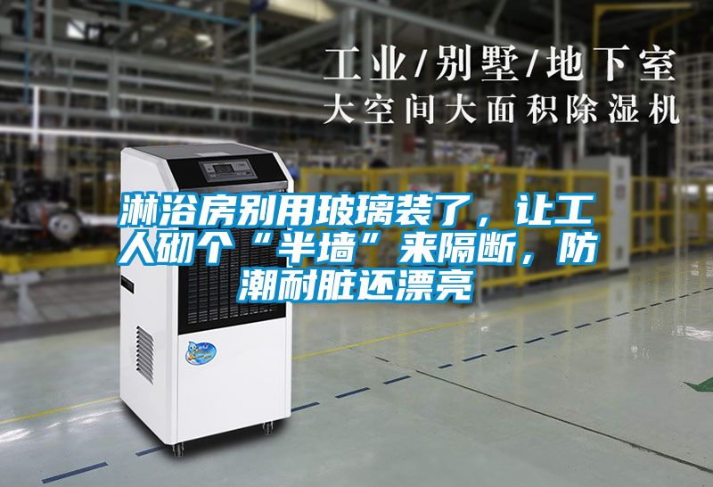 淋浴房别用玻璃装了，让工人砌个“半墙”来隔断，防潮耐脏还漂亮