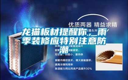 龙猫板材提醒你，雨季装修应特别注意防潮